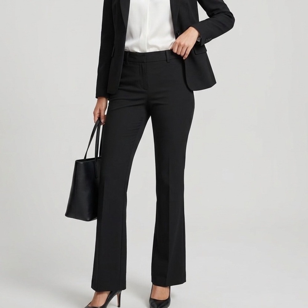 Gap Modern Boot Black Stretch Dress Pants Trousers 2L Long